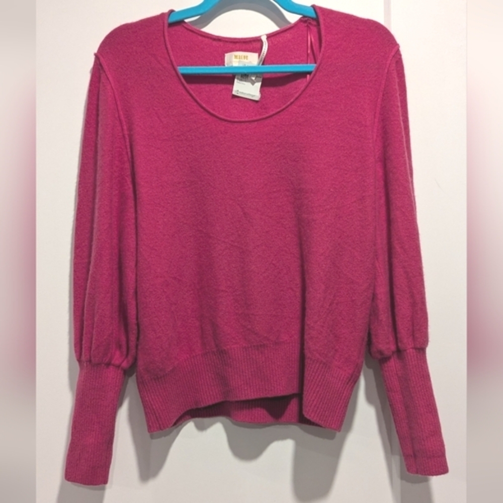 Anthropologie Maeve Cashmere Collection  Pink Sweater
